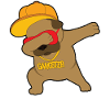 Pug dog dabbing gangster animals