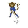 Floorball hockey monkey monkey