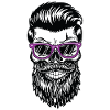 Cool beard skull