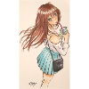 Manga fille avec boisson