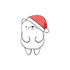 Christmas Bear with Santa Hat