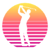 Golf golfer golfing retro 80s