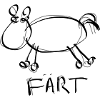 Farts, cheval, t-shirt, cadeau