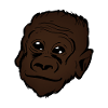 Gorilla animal motif