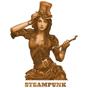 Steampunk Frau Zylinder
