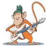 Monkey plays guitar gift