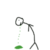 Puking stick figure