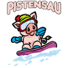PISTENSAU Snowboard Pig Slopes Sau