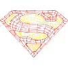 Superman Logo Line Art