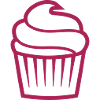 Cupcake einfarbig