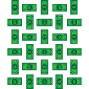 Argent, argent, dollars, vert