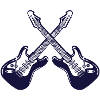 E guitars crossed instrument
