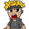 Children cartoon boy drawing