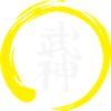 Kanji Bujinkan avec cercle jaune