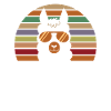 Retro Llama Stripes Sunset Sunglasses