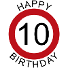 Joyeux anniversaire 10 plaque d’anniversaire