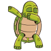 Dabbende Turtle - Funny Animal Logo