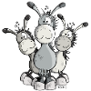 Three Cute Donkeys