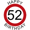 Gratulerer med dagen 52 veiskilt bursdag