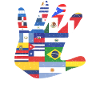 Latino Amérique latine Drapeaux Blanc