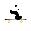 Panda on skateboard