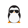 Cool penguin with sunglasses