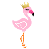 Flamingo with crown