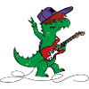Guitar dinosaurs