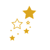 Starry motif Golden Stars