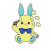 Plush bunny headshot