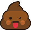 Garbage Wink tongue emoji shit feces pile
