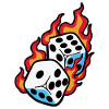 burning dice dice player
