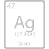 Silber Argentum chemisches Element Periodensystem