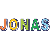 Jonas naam voornaam veelkleurig ontwerp