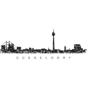 Düsseldorfer Skyline Düsseldorf (Vintage Schwarz)