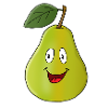 Pear with face