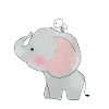 Elephant bunny friendship design