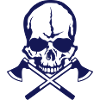 dead head cross ax skull