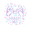 Game on mit Controller bunt