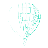 Teal Netz-Luftballon Grafik