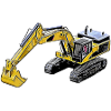Kettenbagger Bagger Farbig Schaufelbagger