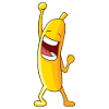 Banana is super happy