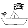 Stick figure pirate