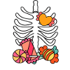Halloween skeleton ribcage children