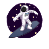 Astronaut surfing