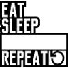 logo eat sleep repeat répéter