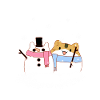 Hami with snowman