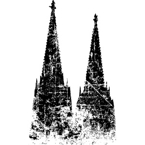 Kölner Dom aus Köln (Vintage/Schwarz)