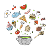 Essen Doodle I Mahzeit I Lebensmittel