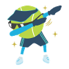 Dabbing Tennis Ball